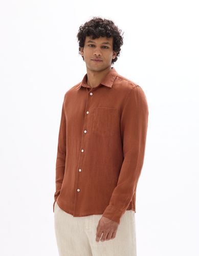 Chemise regular 100% lin - camaieu - Modalova