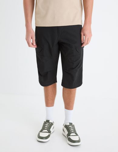 Bermuda cargo 100% coton - noir - camaieu - Modalova