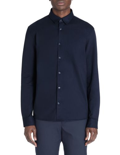 Chemise regular en jersey col français - marine - camaieu - Modalova