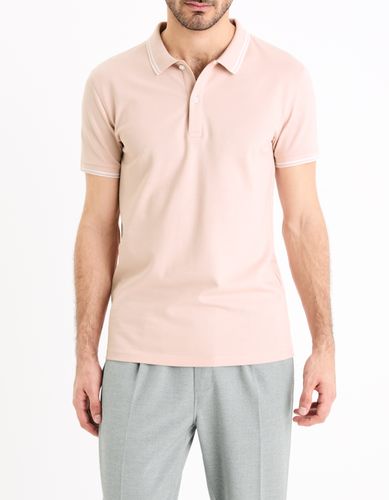 Polo piqué slim en coton stretch - camaieu - Modalova