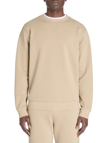 Sweat regular col rond 100% coton - beige - camaieu - Modalova