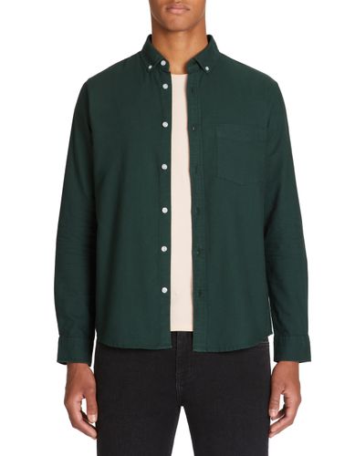 Chemise regular 100% coton oxford - vert - camaieu - Modalova