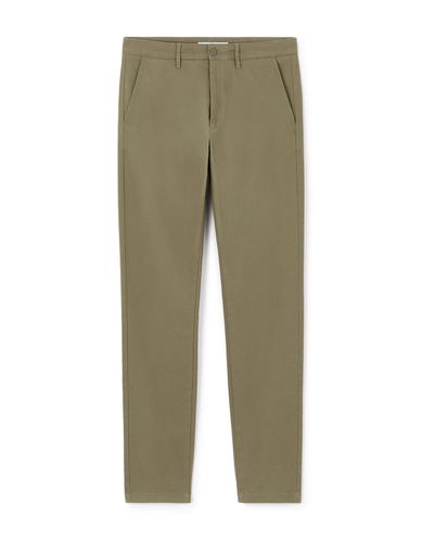 Pantalon chino slim 100% coton stretch - marron - camaieu - Modalova