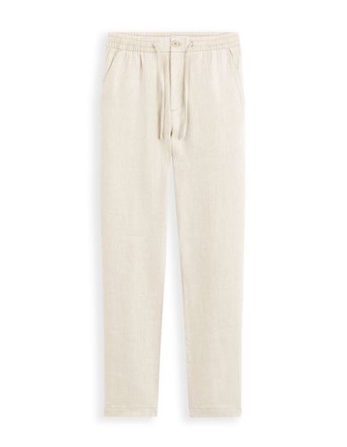 Pantalon chino en lin - écru - camaieu - Modalova