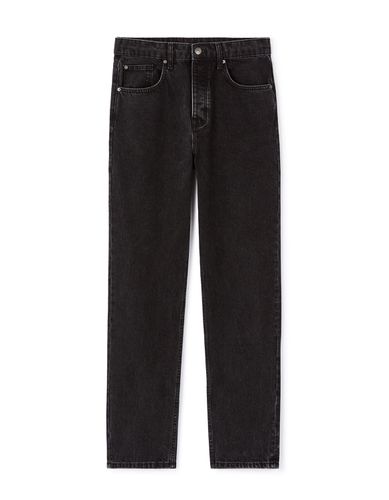 Jean straight 100% coton C15 - noir - camaieu - Modalova