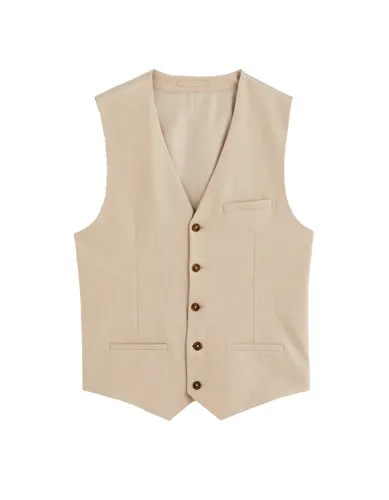 Gilet de costume slim stretch - camaieu - Modalova