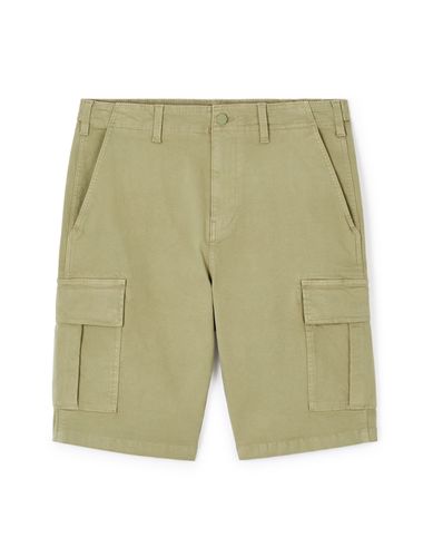 Bermuda cargo coton stretch - kaki - camaieu - Modalova