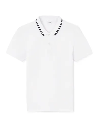 Polo slim coton stretch - blanc - camaieu - Modalova