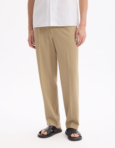 Pantalon loose stretch - beige - camaieu - Modalova