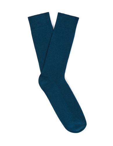 Chaussettes hautes coton - bleu pétrole - camaieu - Modalova