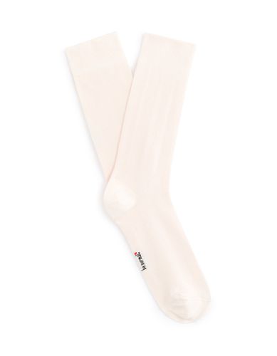 Chaussettes hautes en coton mélangé - écru - camaieu - Modalova