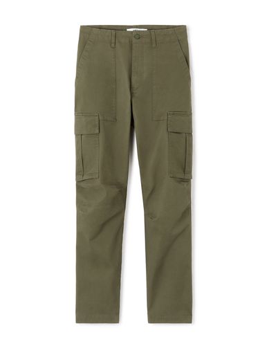 Pantalon cargo straight coton stretch - camaieu - Modalova