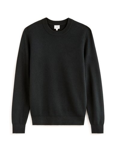 Pull col rond 100% coton - noir - camaieu - Modalova