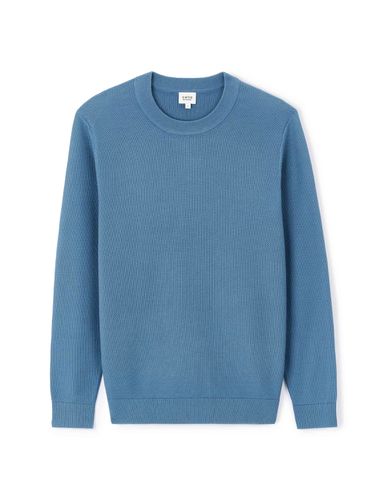 Pull col rond 100% coton - bleu - camaieu - Modalova