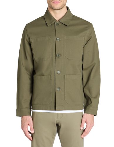 Veste col chemise - olive - camaieu - Modalova