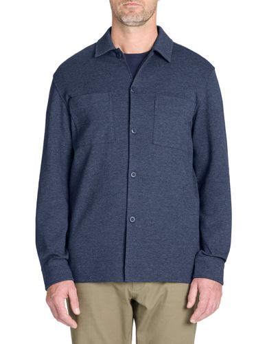 Surchemise boutonné 2 poches - marine - camaieu - Modalova