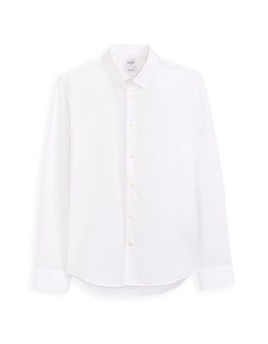 Chemise slim en coton - blanc - camaieu - Modalova