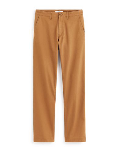 Pantalon chino straight en coton stretch - camaieu - Modalova