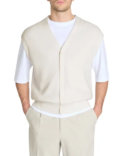 Cardigan 100% coton - beige - camaieu - Modalova