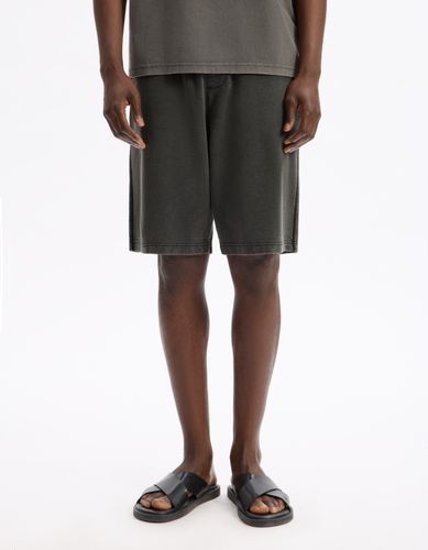 Bermuda 100% coton - noir - camaieu - Modalova
