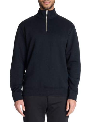 Sweat regular col zippé coton mélangé - camaieu - Modalova