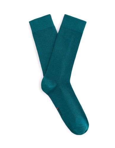 Chaussettes hautes coton - bleu pétrole - camaieu - Modalova