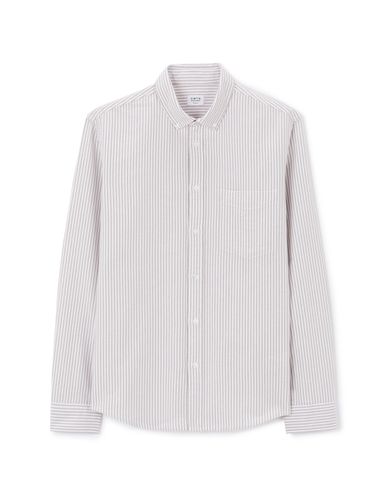 Chemise regular à rayures en coton oxford - camaieu - Modalova