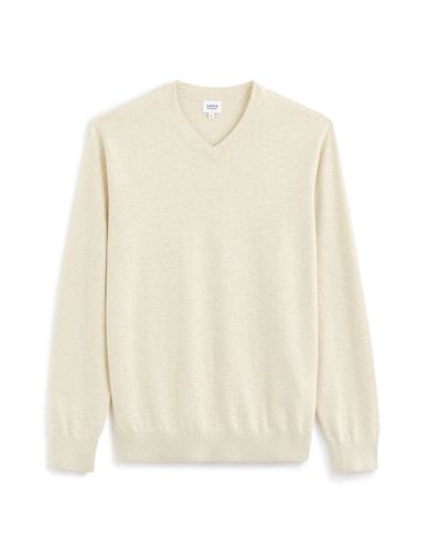 Pull col V 100% coton - naturel - camaieu - Modalova