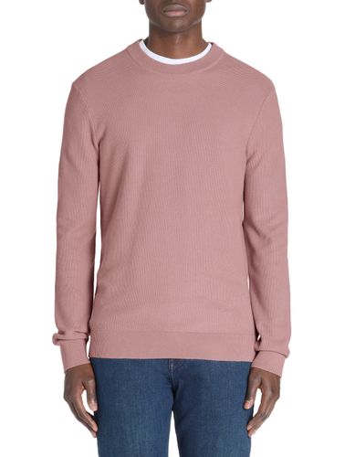 Pull col rond 100% coton - vieux rose - camaieu - Modalova