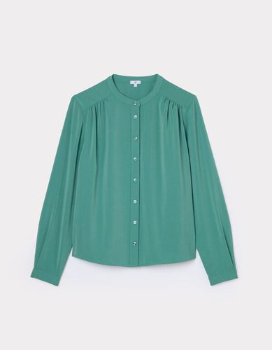 Chemise col rond - vert sauge - camaieu - Modalova