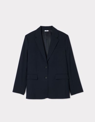 Veste blazer oversize - marine - camaieu - Modalova