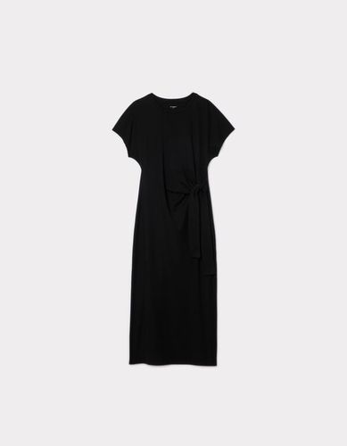 Robe nouée en coton doux - noir - camaieu - Modalova