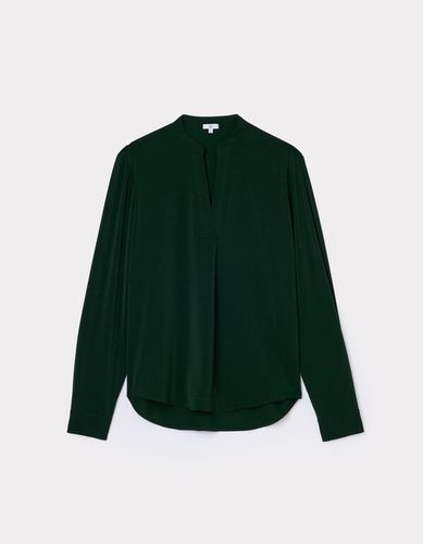 Blouse en satin lourd - vert sapin - camaieu - Modalova