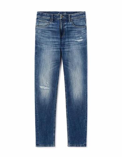 Jean slim coton stretch C25 - bleu - camaieu - Modalova