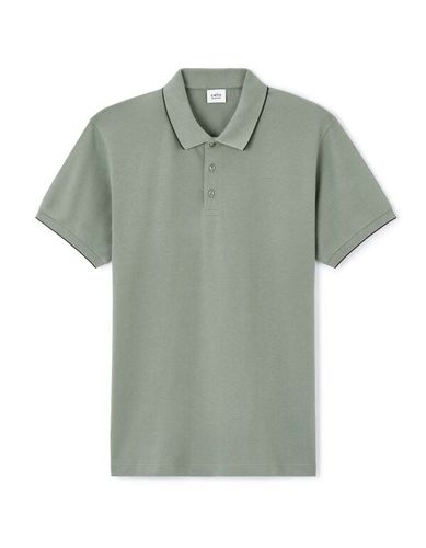 Polo piqué regular en coton - kaki - celio - Modalova