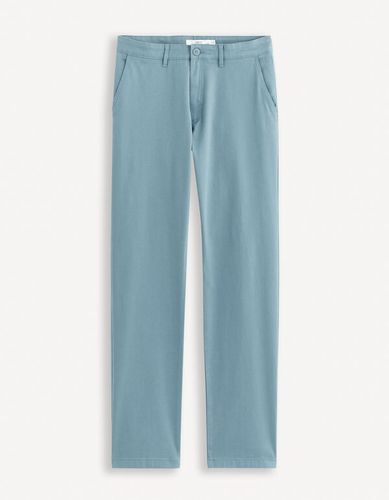Pantalon chino straight - bleu - celio - Modalova