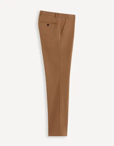 Pantalon de costume slim - marron - celio - Modalova
