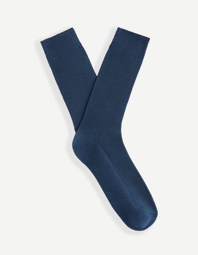 Chaussettes hautes coton - marine - celio - Modalova