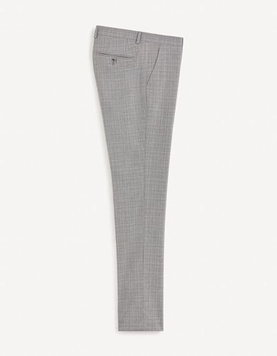 Pantalon de costume slim - gris chiné - celio - Modalova