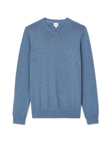 Pull col v 100% coton - bleu - celio - Modalova