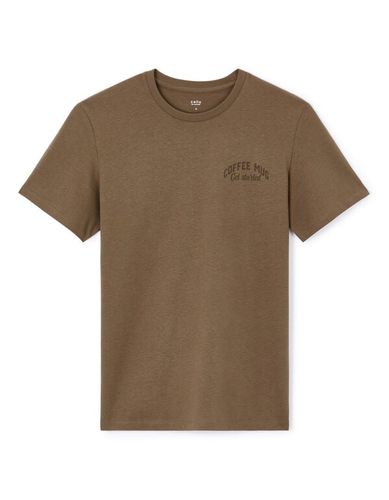 T-shirt col rond 100% coton - marron - celio - Modalova