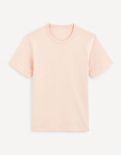 T-shirt boxy 100% coton - rose pâle - celio - Modalova