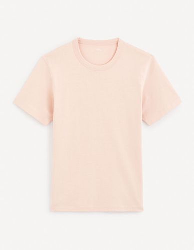 T-shirt boxy en coton - rose pàle - celio - Modalova