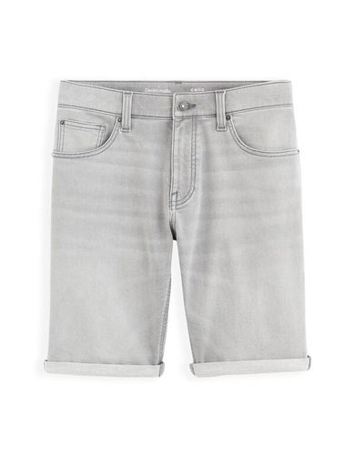 Bermuda en jean effet maille - gris - celio - Modalova