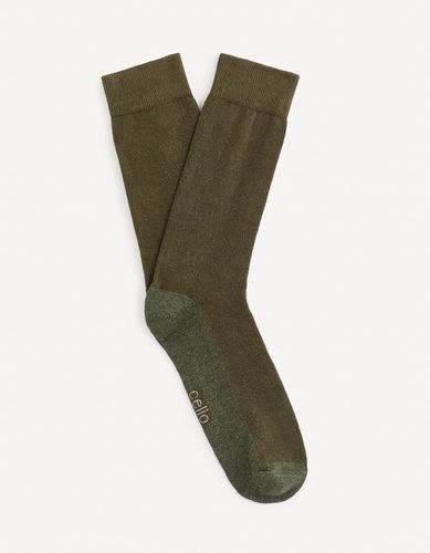 Chaussettes hautes en coton mélangé - vert - celio - Modalova