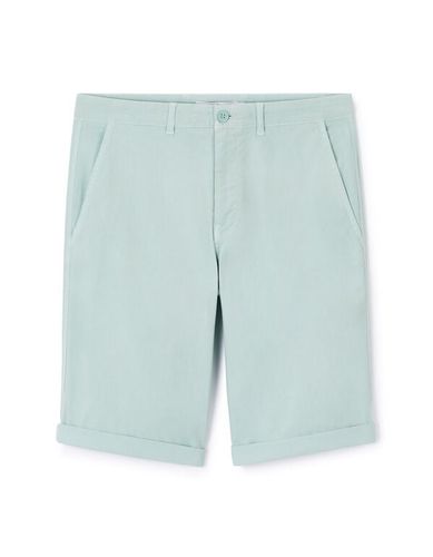 Bermuda en coton stretch - turquoise - camaieu - Modalova