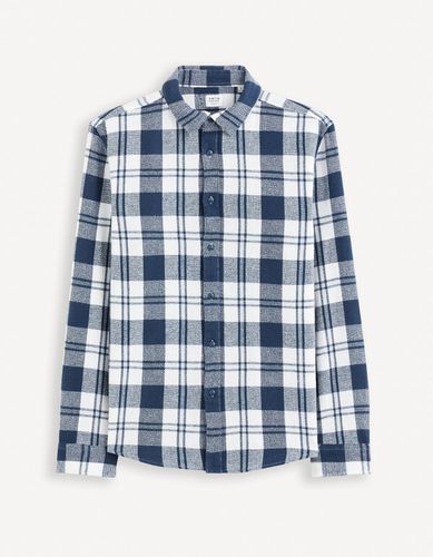 Chemise regular 100% coton - bleu - celio - Modalova