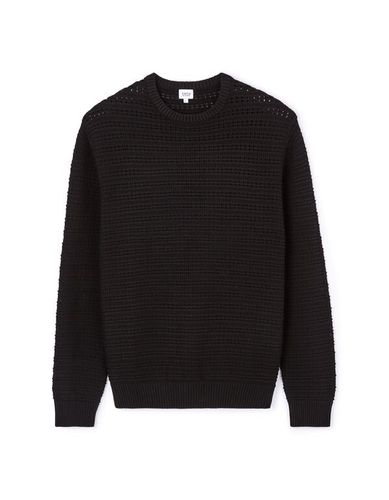 Pull col rond 100% coton - noir - camaieu - Modalova