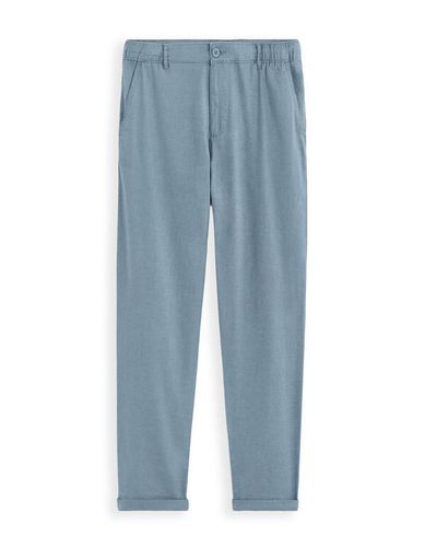 Pantalon straight en lin et coton - camaieu - Modalova