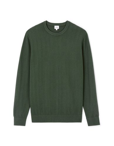 Pull col rond 100% coton - vert - camaieu - Modalova